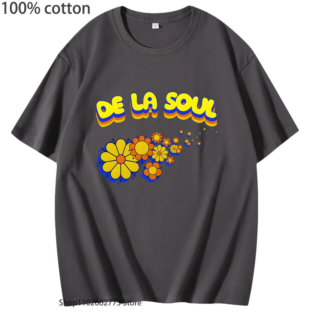

Fashion De La Soul Music Shirts Cute Manga Anime Graphic T-shirts 100% Cotton Summer Clothes Soft Short Sleeve Men/women Tees