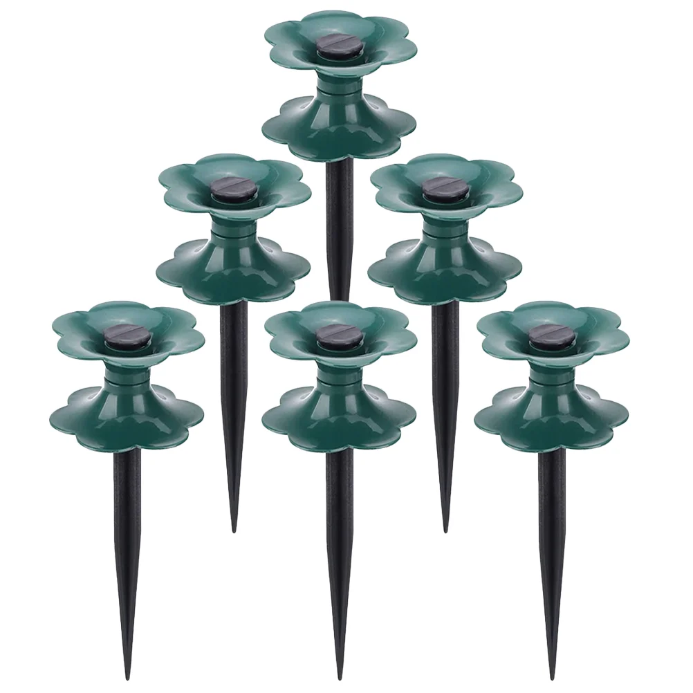 

6 Pcs Water Pipe Guiding Spikes Garden Hose Guide Stakes Gardening Wheel Lawn Guides Pp Hoses