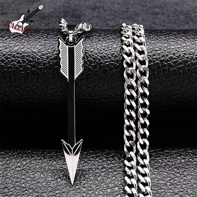 

Love God Cupid Eros Arrow Pendant Necklace Stainless Steel Chain Necklaces Valentine's Day Gift Jewelry accesorios para mujer