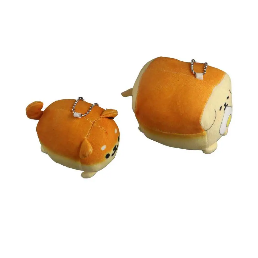 Брелок для ключей с милой хлебом и собакой плюшевая подвеска в виде животного