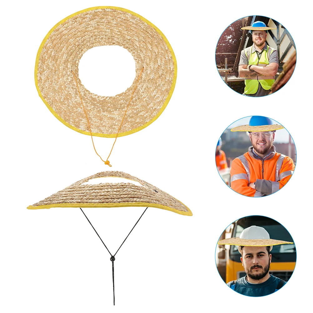 

2 Pcs Summer Hats Men Curtain Hard Visor Full Brim Fishing Outdoor Sun Shade Sun Shade Attachment Man