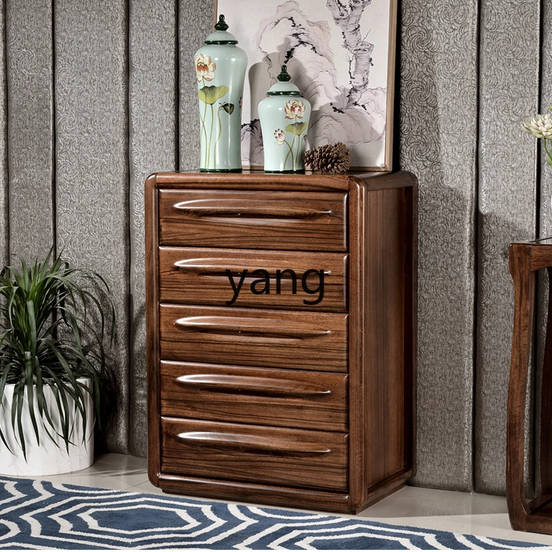XYY черный орех четыре или пять сундука простой гостиная спальня с ящиками шкафчик
