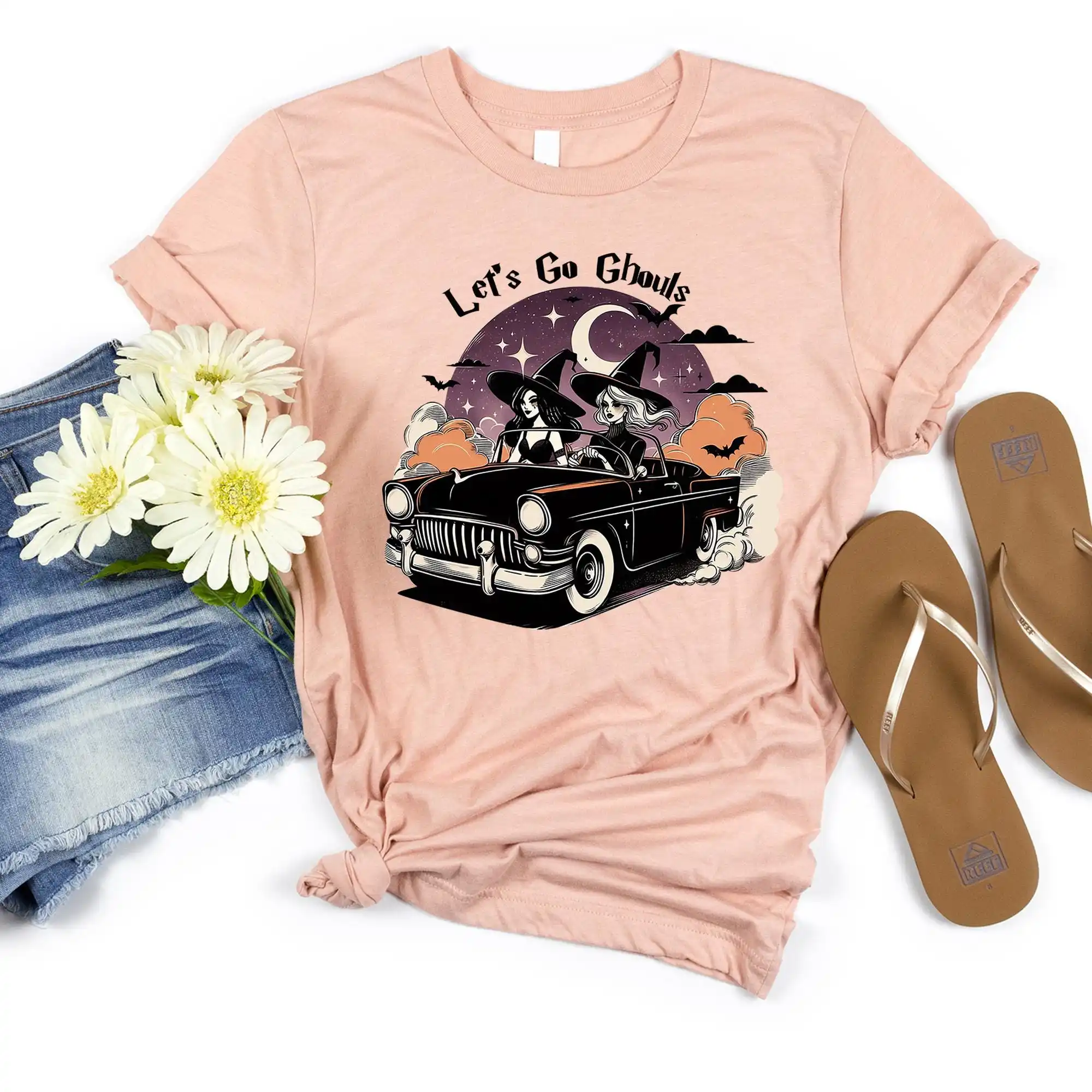 Футболка Let'S Go Ghouls на Хэллоуин призрак осень День Благодарения забавная