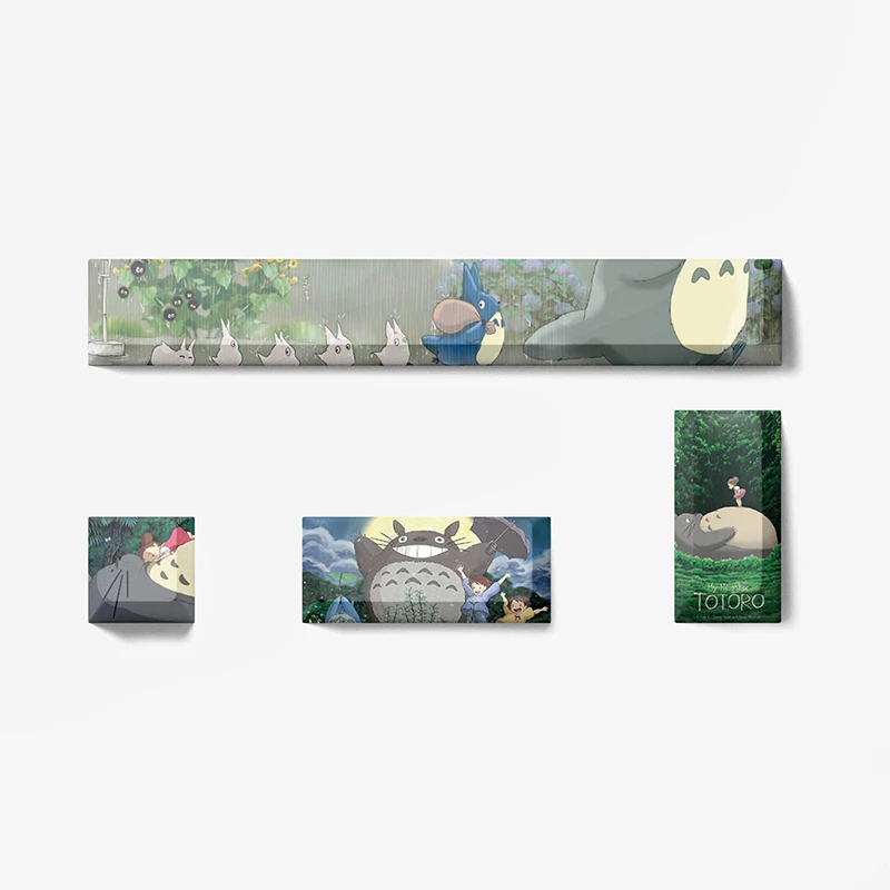 

4 PCS 5-Side Dye-Sublimated PBT Keycaps Totoro Keys Spacebar Novelty OEM Profile Fit Cherry MX Switches on Mechanical Keyboard