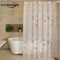 k wate starfish printing nature shower curtain kitchen curtains romantic art waterproof for bath with hooks for bathroom