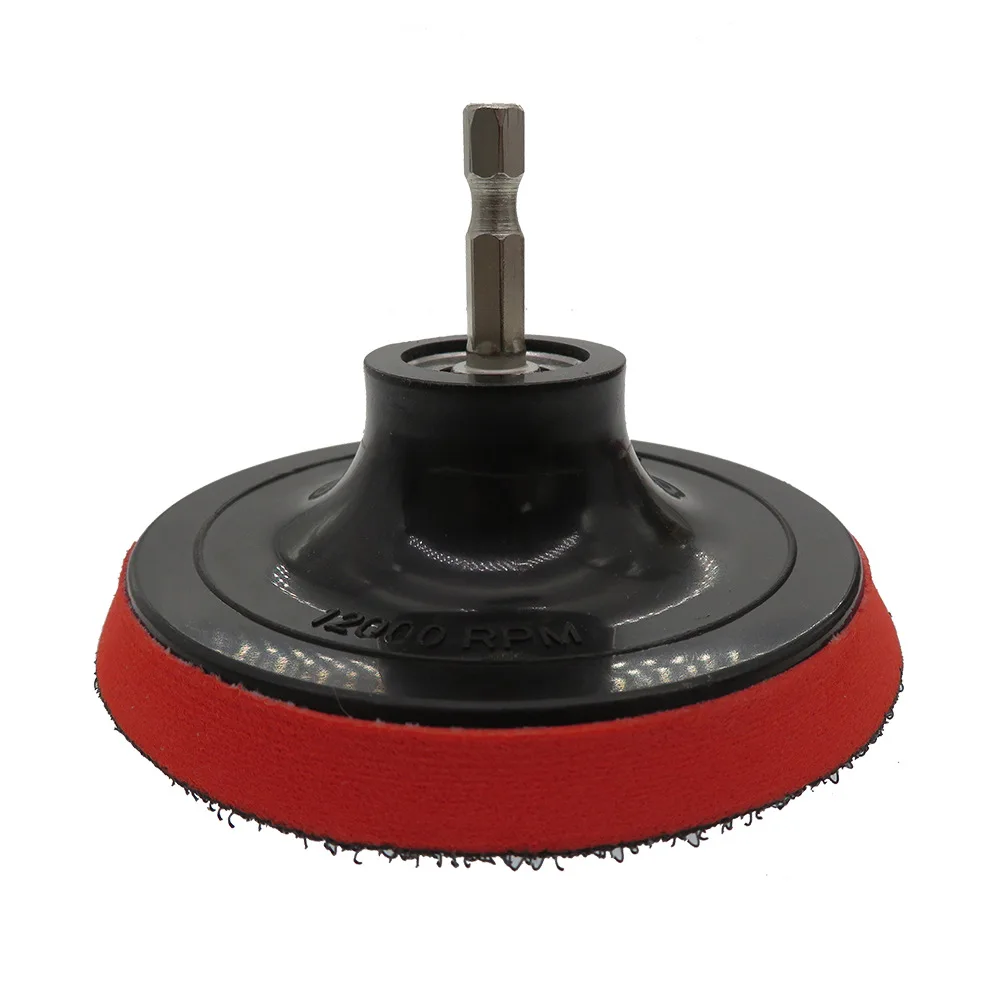 

4 Inch(100mm) Hook and Loop Buffing Pad for Sanding Discs, Rotary Backing Pad with M10 Drill Adapter and Soft Foam Layer