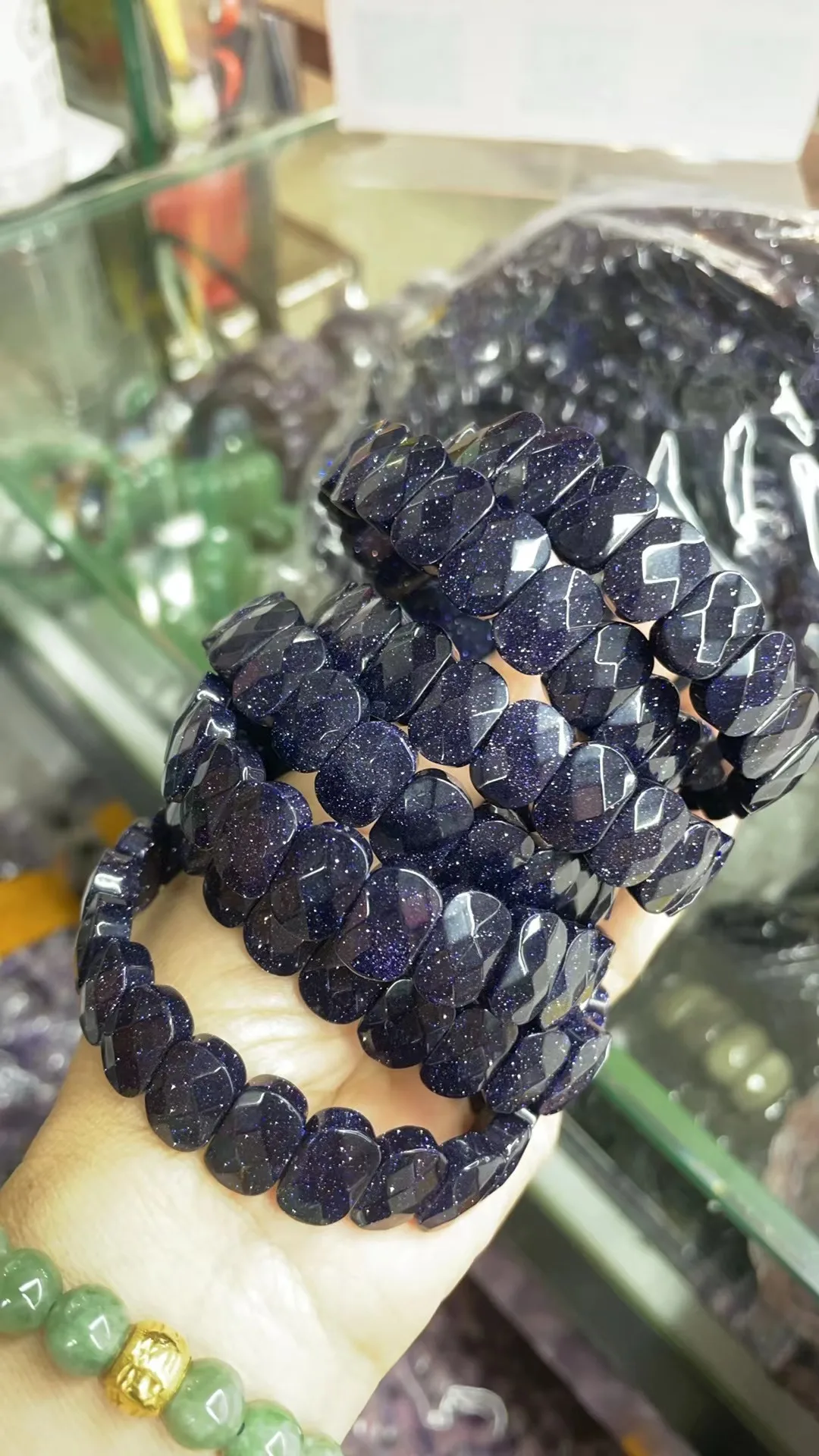 Blue sand Cut face Hands platoon 9x1 3 длина dдопса 22 зерна