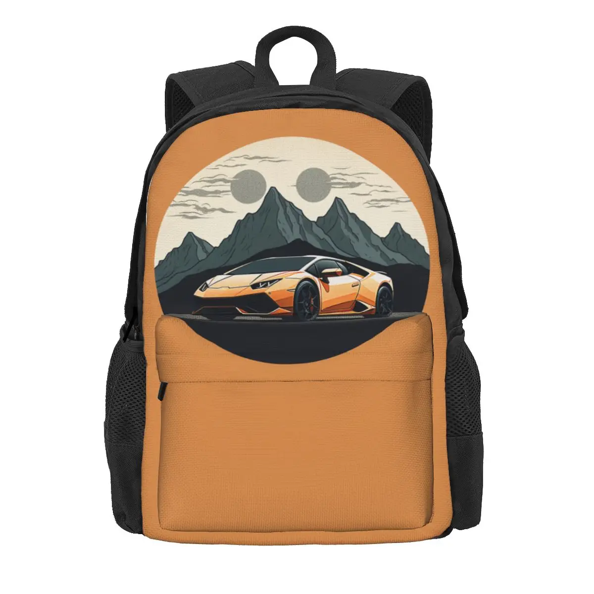 

Благородный спортивный рюкзак для автомобиля, простой круг, минималистичный, повседневный рюкзак для подростков, на заказ, с принтом, школьные сумки, забавный рюкзак