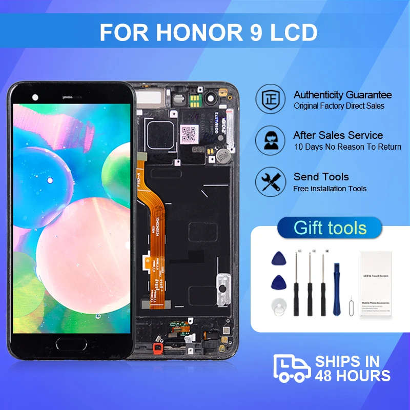 

5.15 Inch For Huawei Honor 9 Display Touch Screen Digitizer Assembly STF-L09 STF-AL000 LCD Free Ship With Tools Wholesale