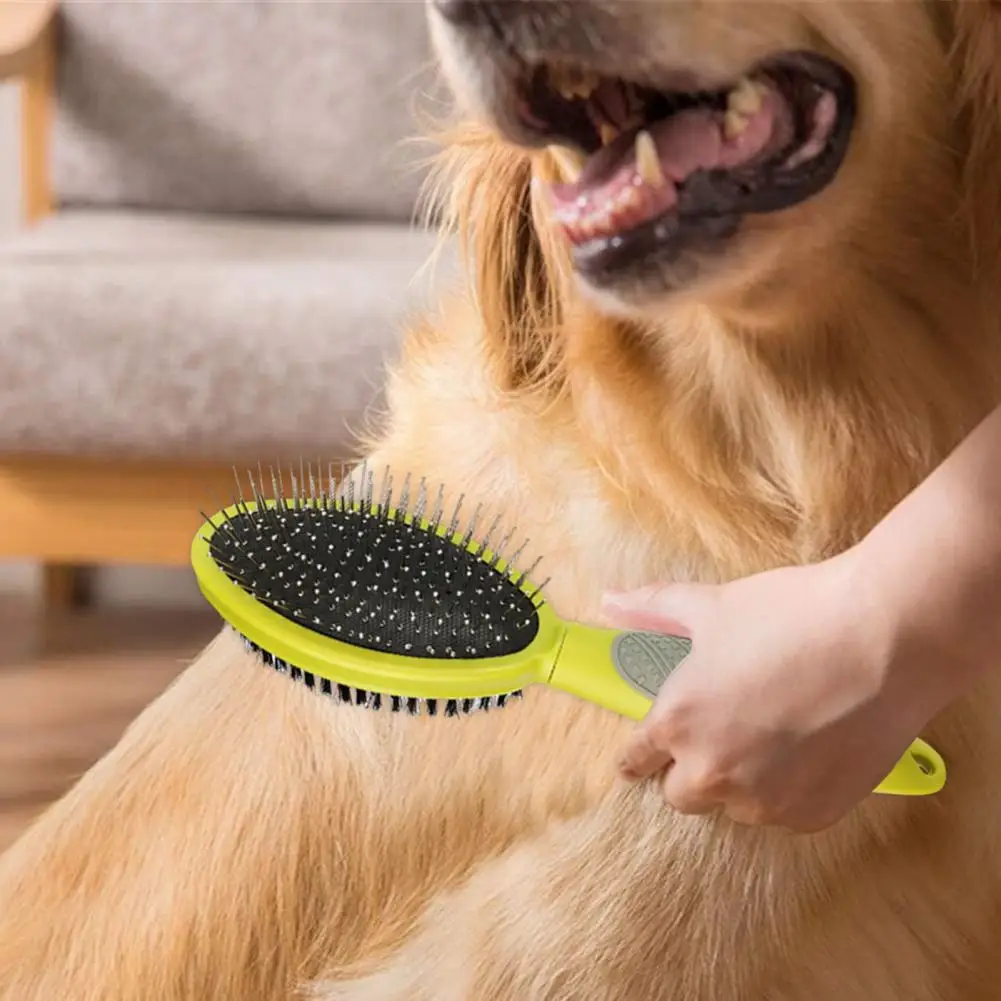 Щетка для груминга собак двойная щетка вычесывания домашних питомцев с