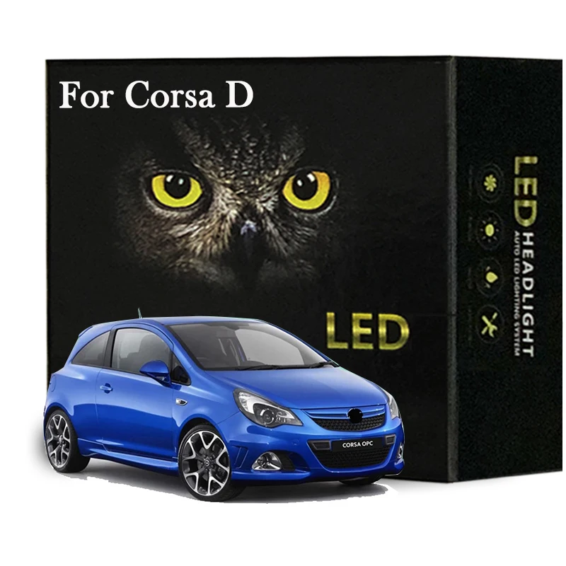 

11Pcs Led Interior Light Kit For Opel Corsa D OPC 2006 2007 2008 2009 2010 2011 2012 2013 2014 LED Bulbs Canbus