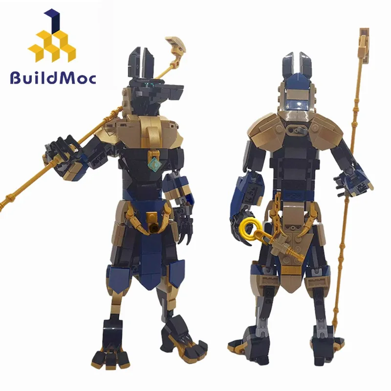 

Buildmoc Anubis египетские мифологические фигурки 409 шт Кирпичи Модель MOC набор строительные блоки наборы игрушки для детей Подарки Игрушка