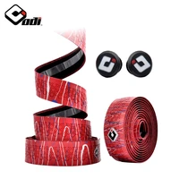 1 pair odi road bike handlebar tape pu soft silica gel anti slip bicycle cycling accessories with 2 bar plug