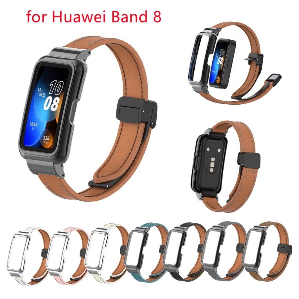 

Ремешок кожаный для Huawei Band 8 7, сменный Браслет для наручных часов Huawei Band8 7, аксессуары с магнитной присоской
