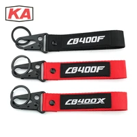for honda cb400f cb400x cb 400f 400x 400 fx embroidered keychain holder keyring key ring chain belt motorcycle accessories