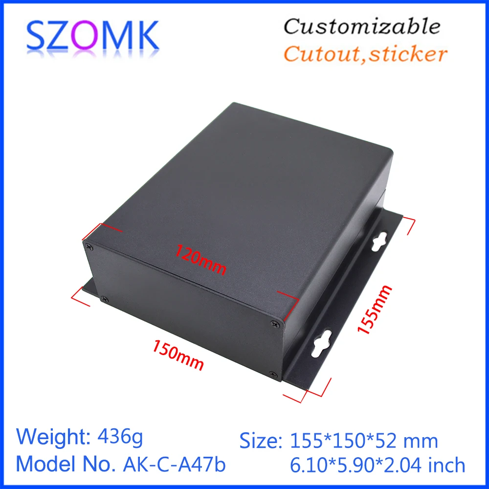 

1 шт., серебристый экструзионный корпус из анодированного алюминия для электроники, экструдированный алюминиевый корпус устройства, корпус прибора