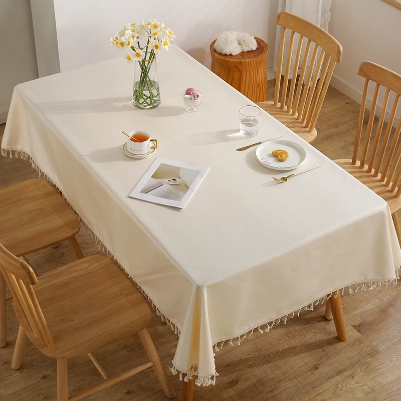 

Cotton linen tablecloth rectangular dining table fabric art tea table table mat tablecloth