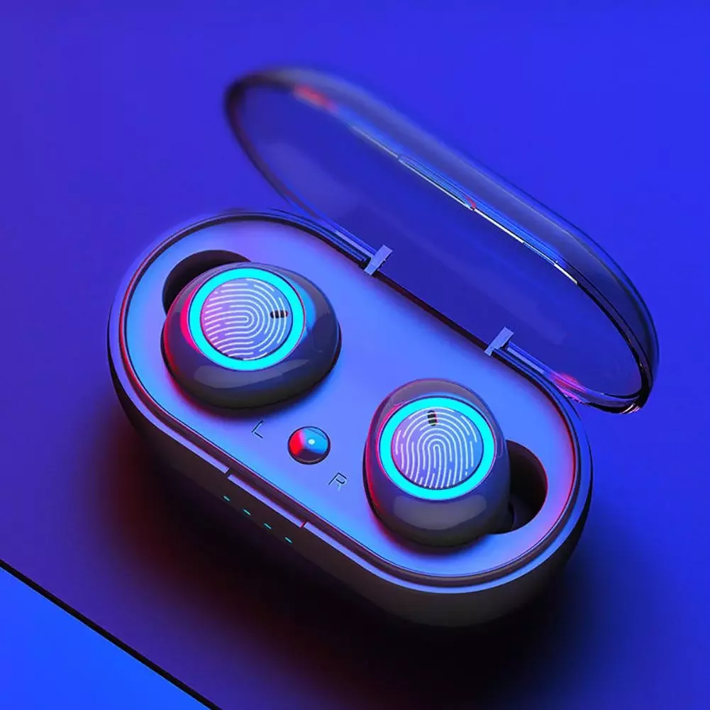 

Y50 TWS Earphone Bluetooth-compatible Wireless Gaming Headset Mini In-ear Earbuds with Charging Box for All Smart Phones