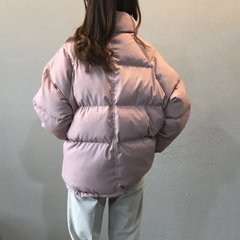 2021 New Winter Women's Jacket Coat Korean Style Beige Padded Puffer Parkas Casual Pink Ropa Mujer Invierno Clothes for Women