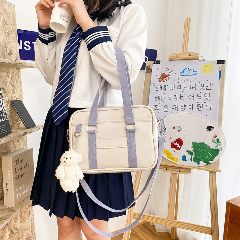 

Japanese Preppy Lovely Handbags Women Simple PU Leather JK Bag Student Girls Cross Body Bag Satchels Shoulder Bag Totes Bolsos