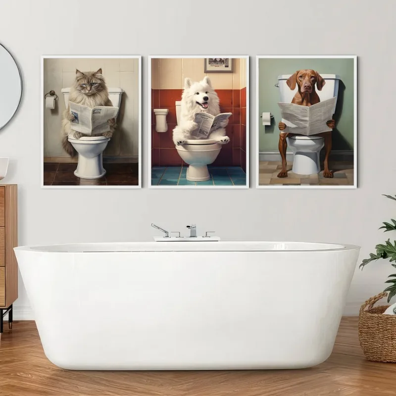 Картина Сидя на туалете страус канвас