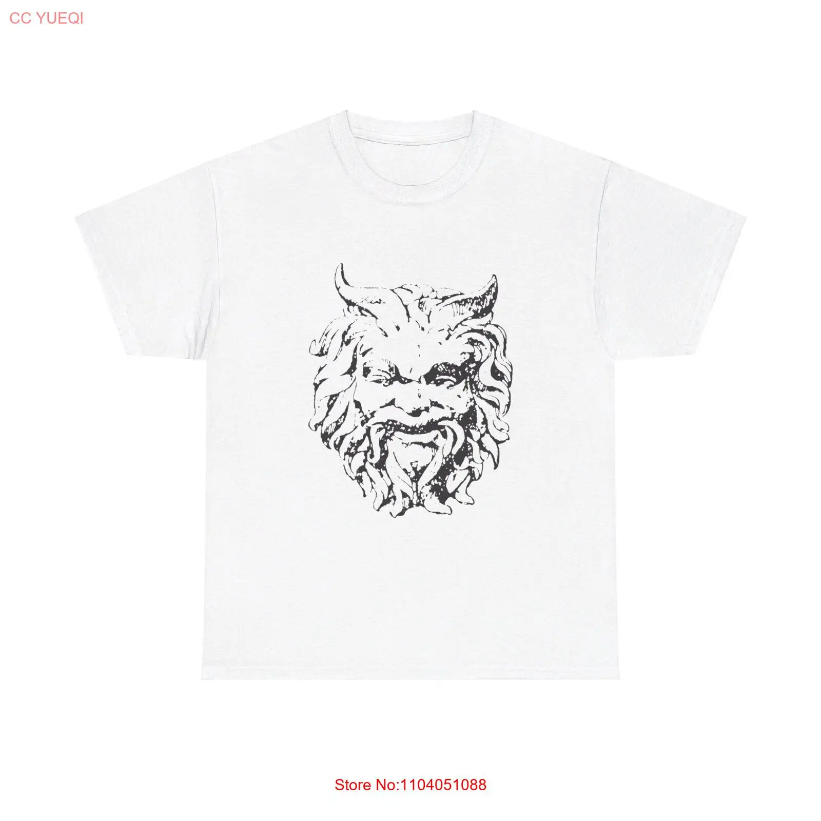 Фото Футболка с маской Satyr, винтажная, гранж, Готическая, темная, эзотерическая, оккультная, sansovino art №1