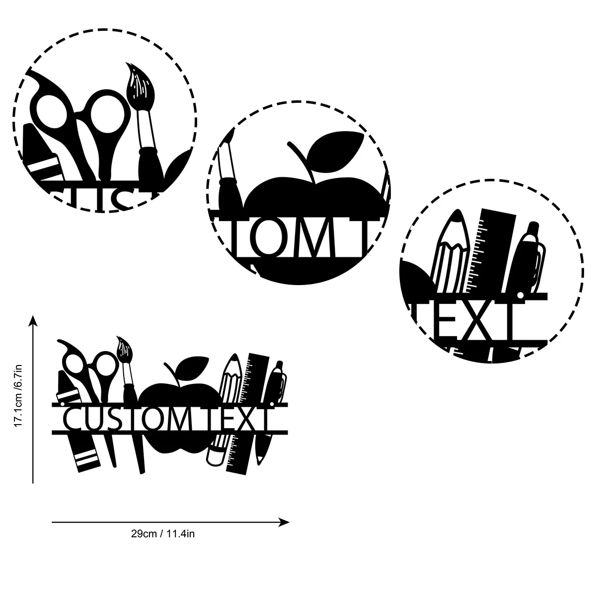 Изготовленная на заказ табличка с именем учителя - персонализированная