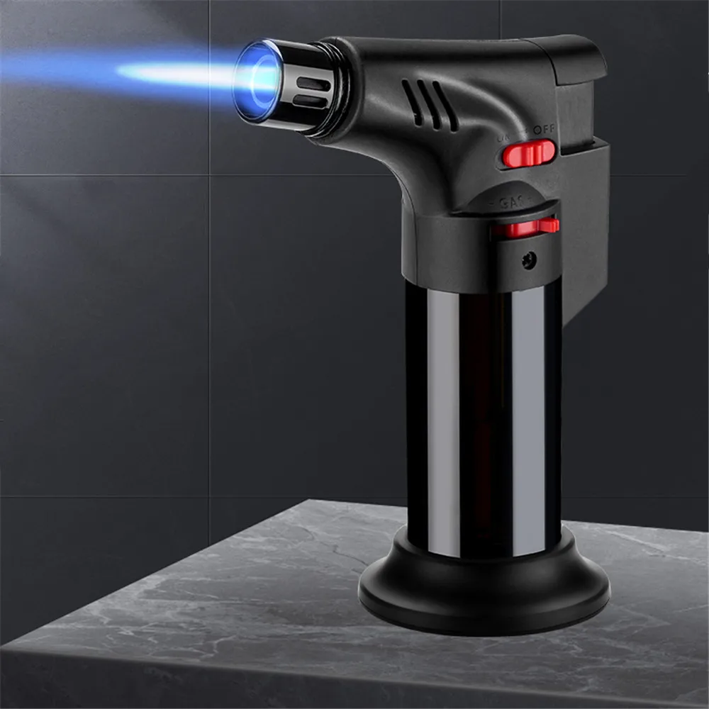 Torch Fire Adjustable Refillable Turbo Gas Jet Flame Lighters Outdoor Camping Bbq Ignition Gun Windproof Lighter
