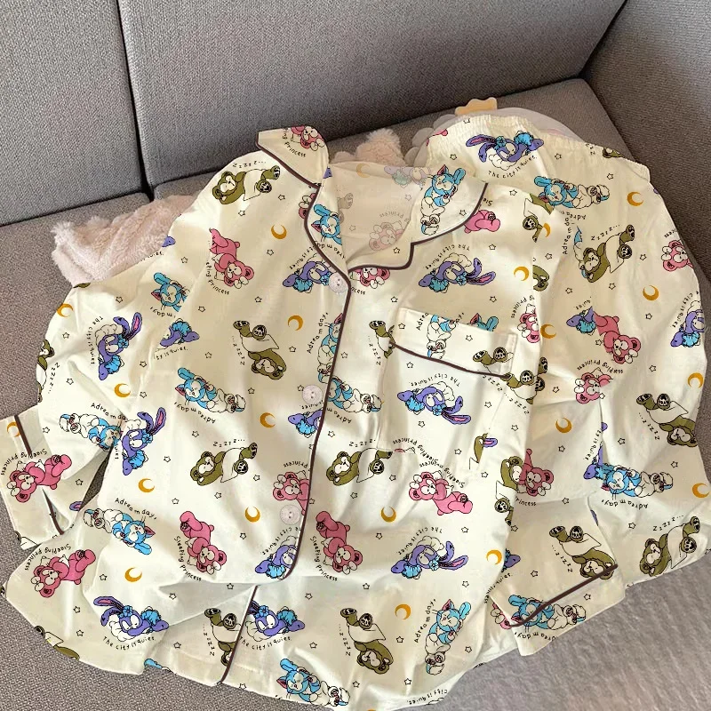 Disney Autumn Star Dailu милые удобные теплые пижамы с длинными рукавами женские кардиганы