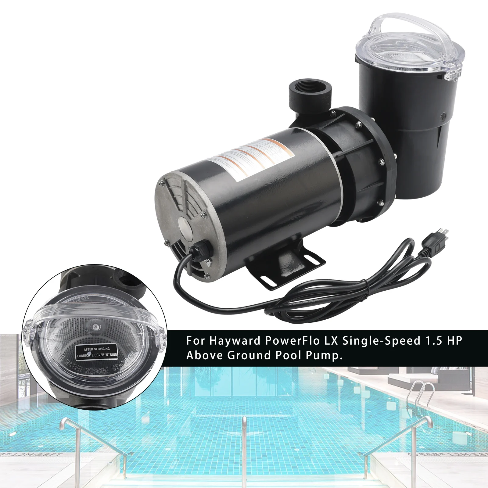 Artudatech W3SP1580X15 насос для бассейна 115 В замена Hayward PowerFlo LX 1 5 HP