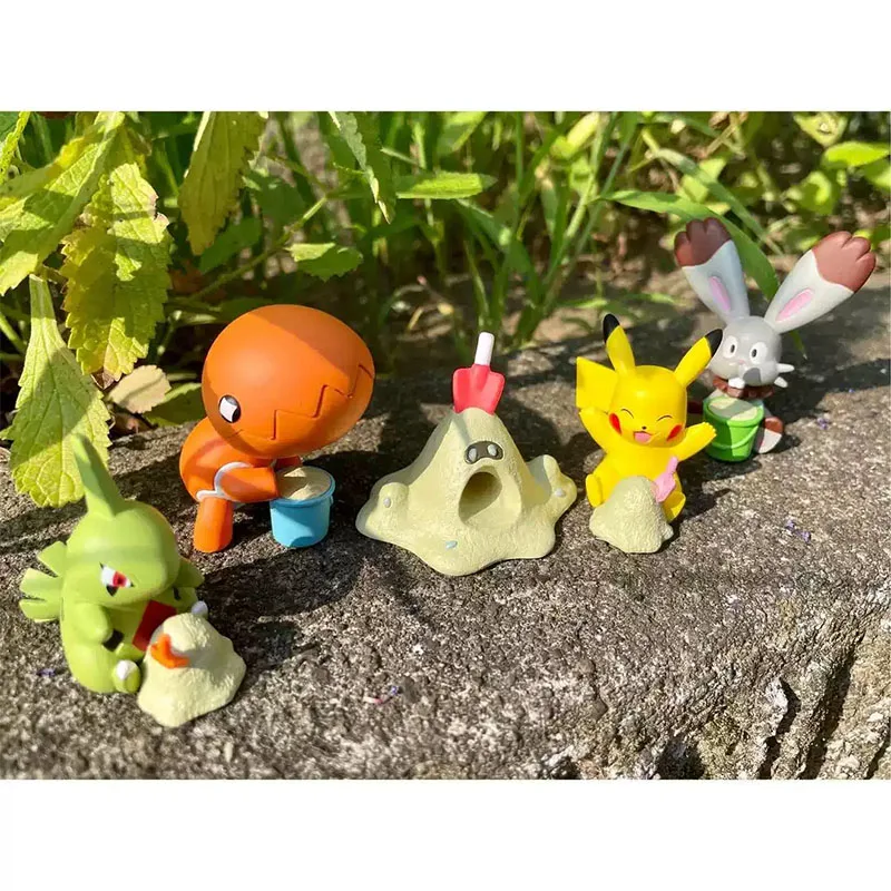Фото TAKARA TOMY ARTS Пика Bunnelby Sandygast Larvitar Фигурка Игрушки Милая коллекция Аниме Фигурки Куклы Подарки для детей №1