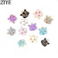 10pcs cartoon pink pig charms diy findings cute animals charm earrings bracelets keychain pendant for jewelry making accessories