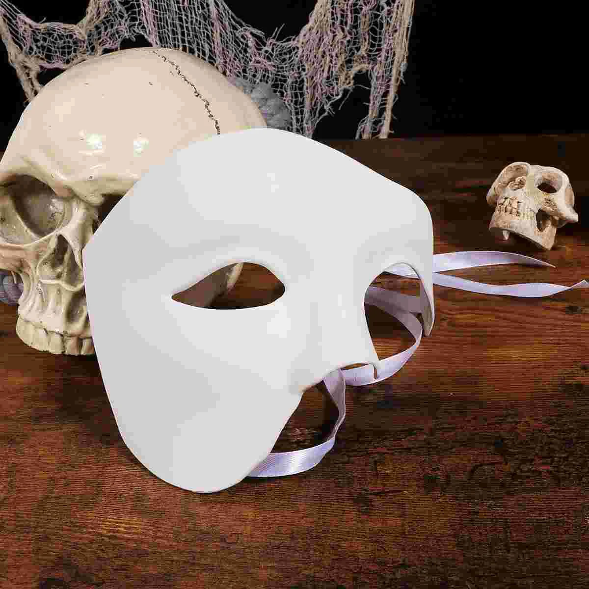 

Halloween One-eyed Mask Masquerade Mask Delicate Retro Solid Color Half Face Mask for Cosplay Party Festival Realistic man
