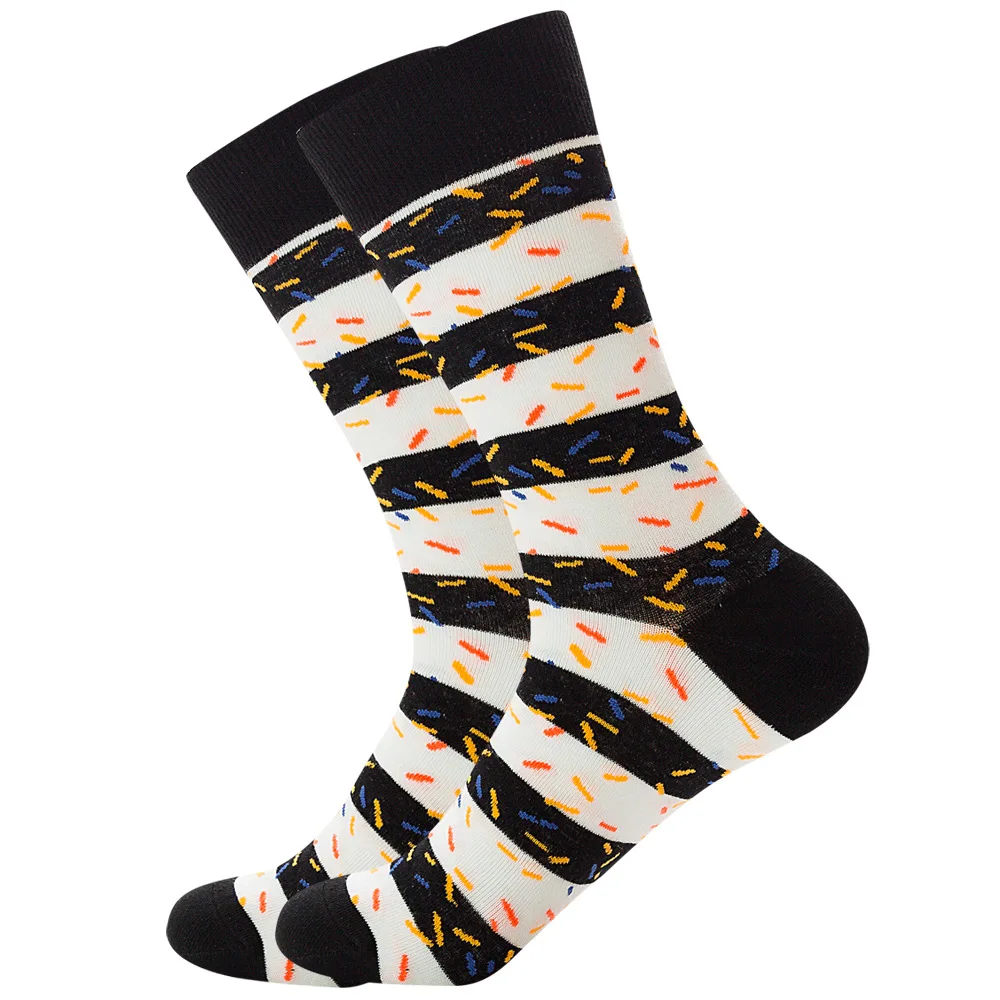5 Pairs High Quality Happy Funny Women and Men Combed Cotton Socks Colorful Fashion Hiphop Casual Men Socks