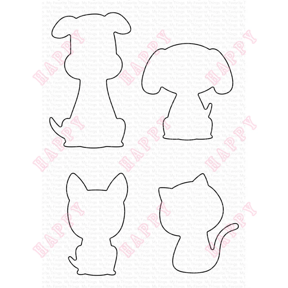 

2023 Arrival New Pet Silhouettes Scrapbook Diary Paper Craft Album Decoration Moldsembossing Template Diy Greeting Card Handmade