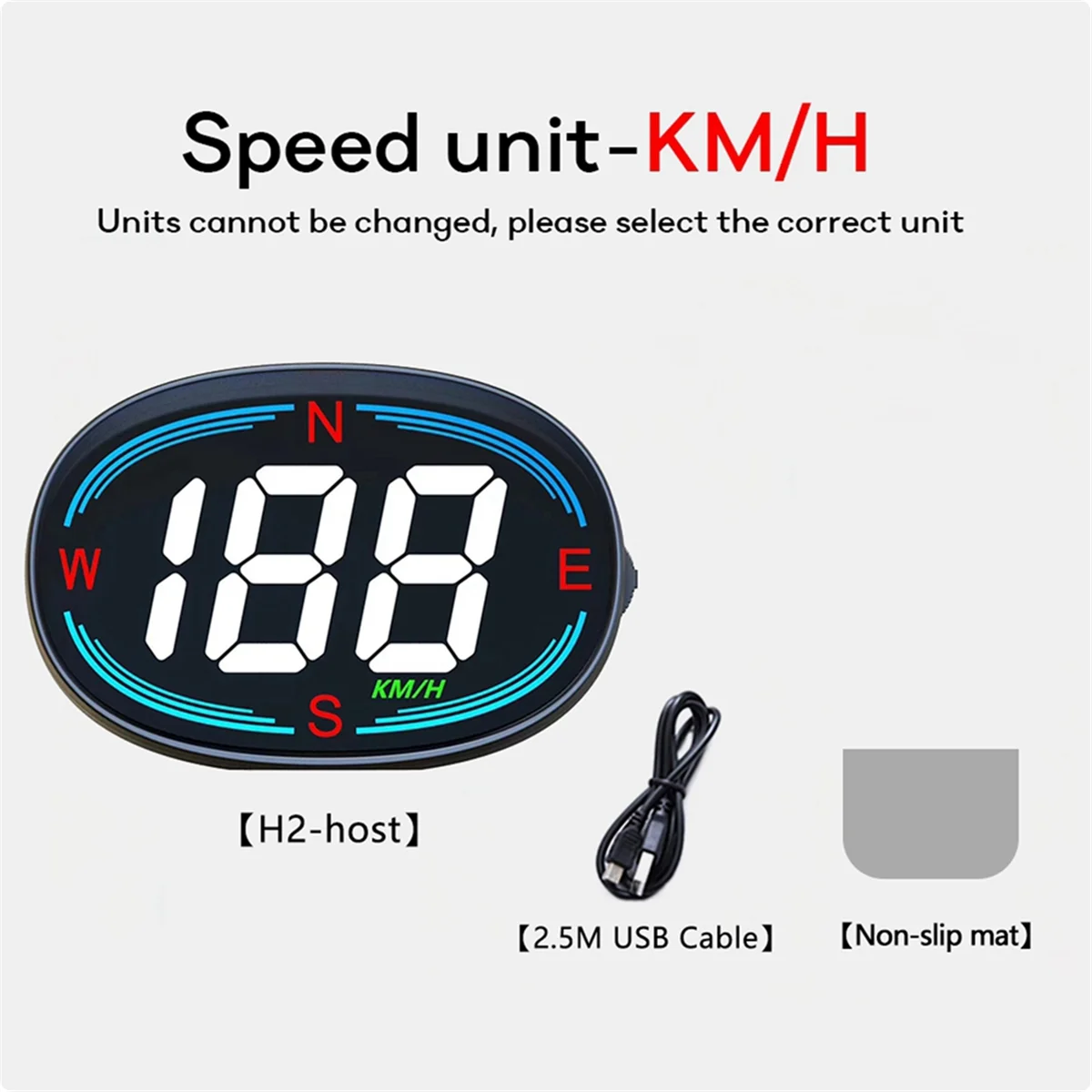 H2 Автомобильный цифровой спидометр GPS HUD Heads Up Дисплей для всех автомобилей