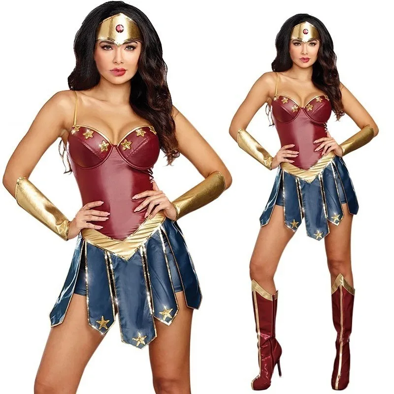 

2022 New Diana Superhero Dress Up Sexy Women Swimsuit Dress Cosplay Superhero Female Cosplay Costume Adult Costume Carnival