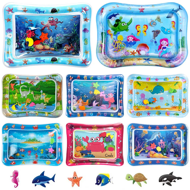 

Baby Inflatable Cushion Water Play Mat Toy Infant Tummy Time Playmat Education Fun Activity Toys for Toddler Kids Birthday Gift