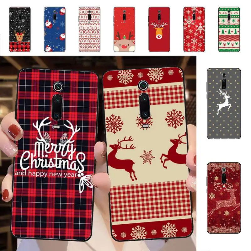 

YNDFCNB Merry Christmas Phone Case for Redmi 5 6 7 8 9 A 5plus K20 4X S2 GO 6 K30 pro
