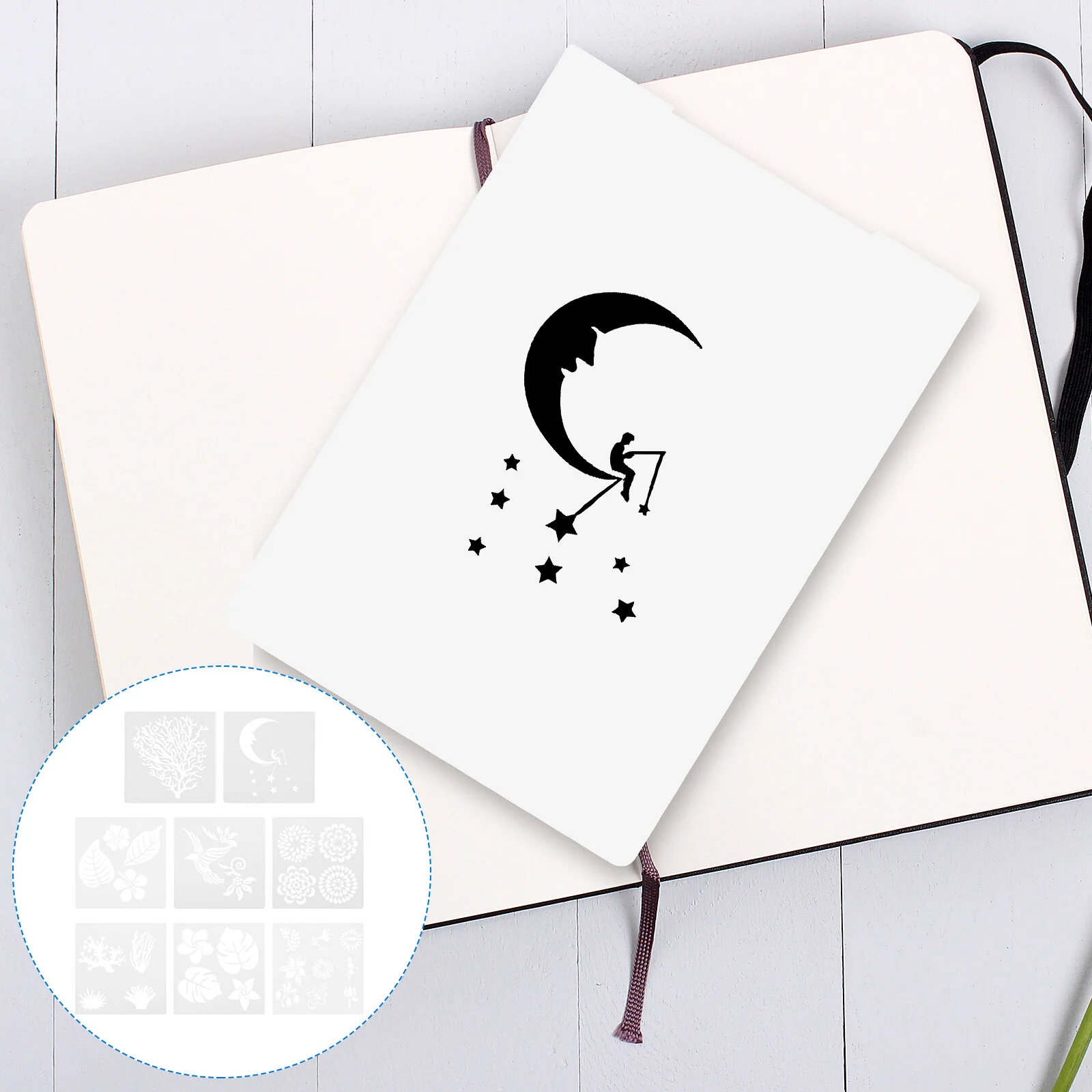 

8 Pcs And Crafts For Kids Painting Template Crafts Stencils Flower Templates Floor Kids Drawing DIY