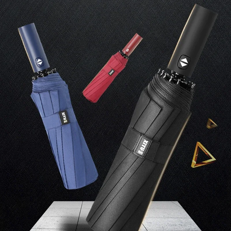 

paraguas mujer Windproof Black Coating Umbrella Automatic Folding Windproof Portable Umbrella Folding paraguas hombre Rain Gear