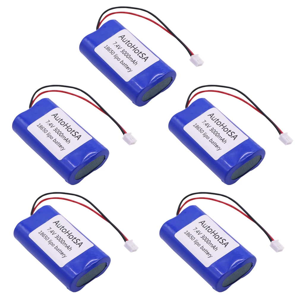 

7,4 V 3000mAh перезаряжаемая литиевая батарея для Мегафона динамика Bluetooth портативное зарядное устройство аксессуары части к игрушкам на ру 2S 18650...