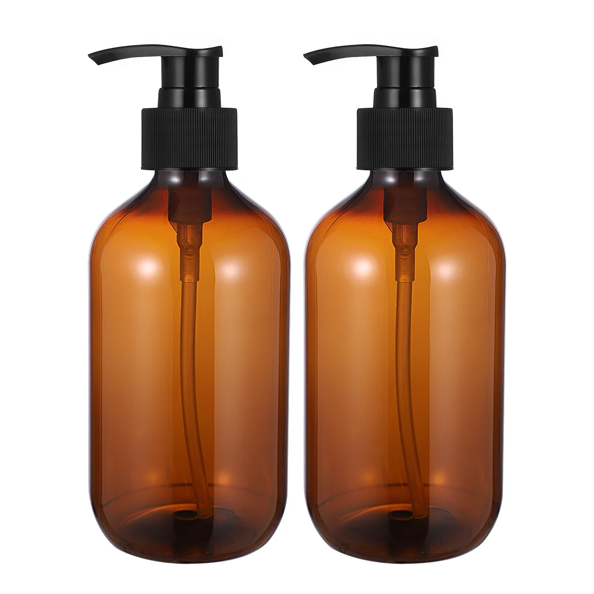 

2PCS 500ml Empty Shampoo Bottles Opaque Versatile Pump Bottle Lotion Container Hand Dispenser ( Light Brown )