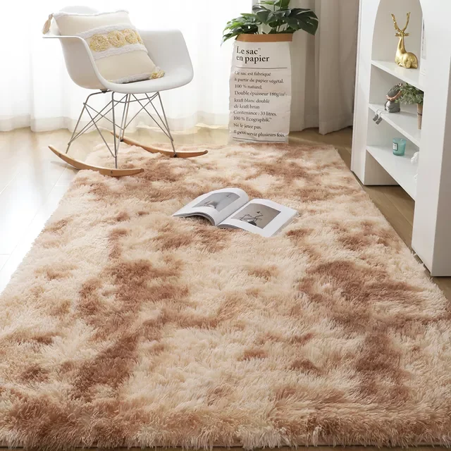 

Luxury Plush Carpets For Living Room Fluffy Rugs For Bedroom Aesthetic Decoration Soft Long Pile Carpet For Children Anti-Slip