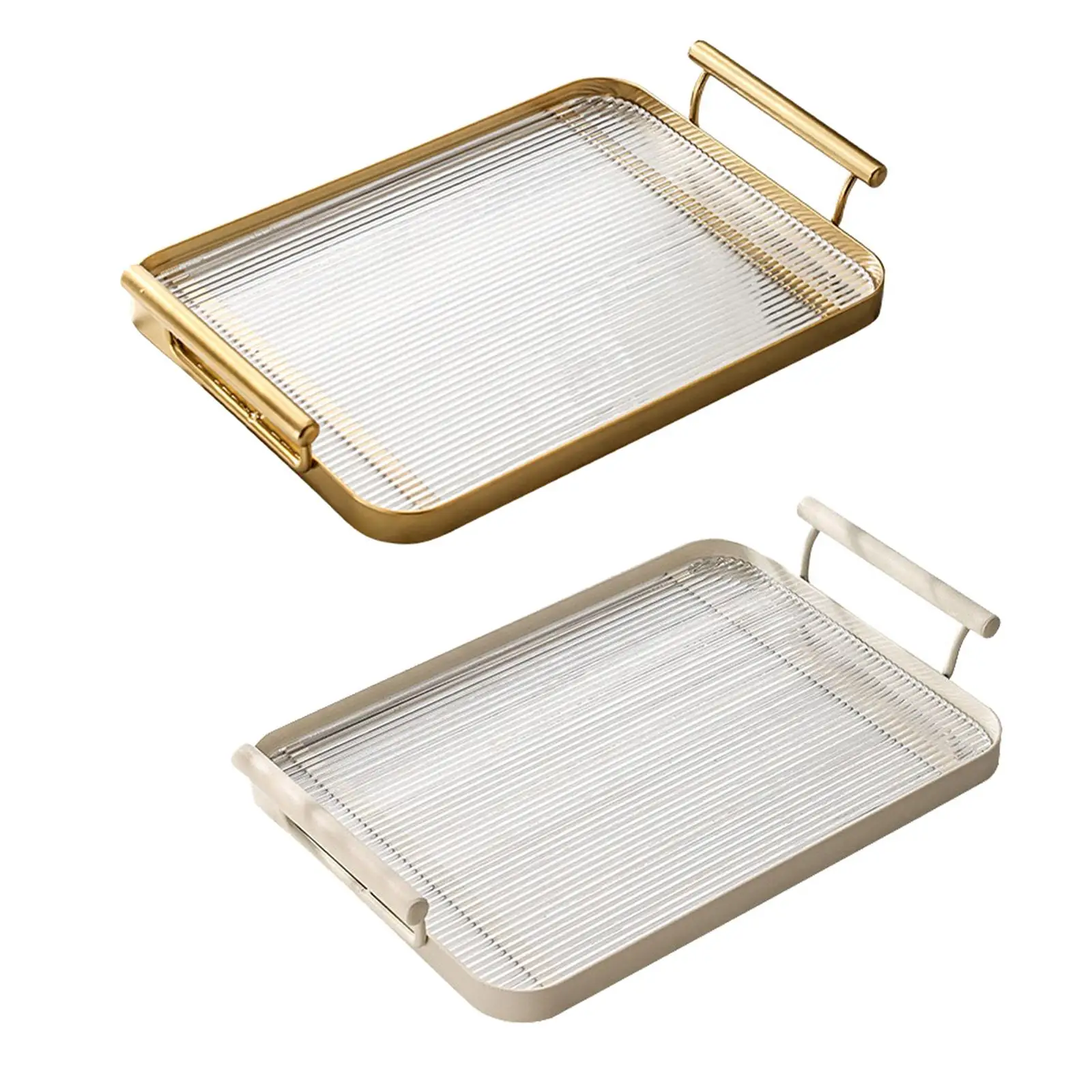 

Makeup Vanity Tray Bathroom Countertop Organizer Rectangular for Living Room