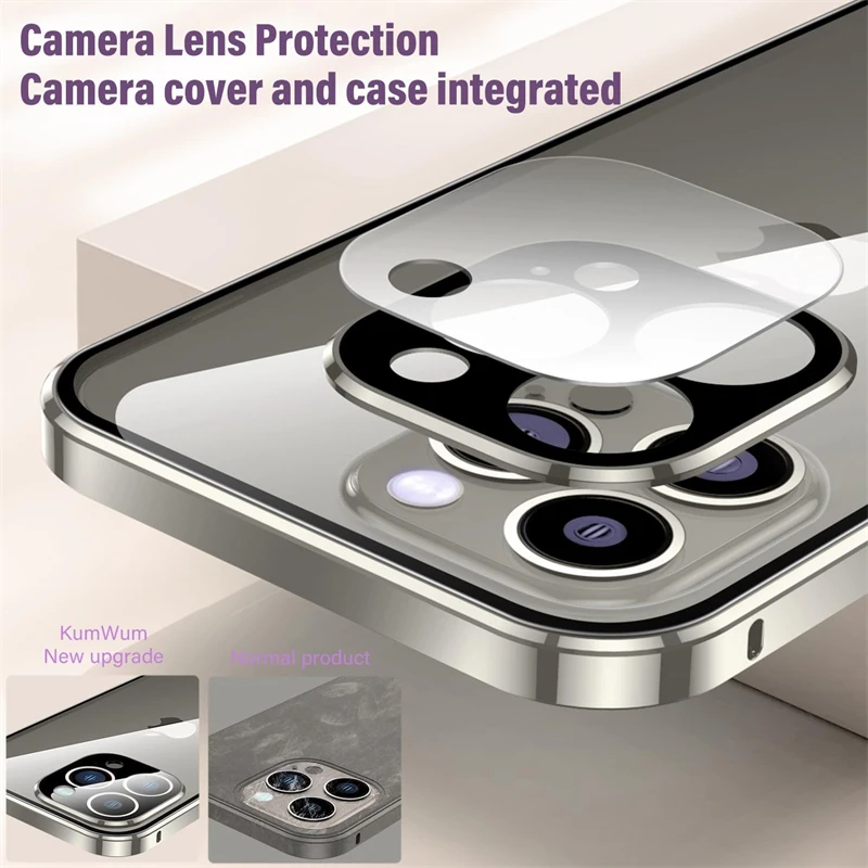 Полный защитный Магнитный чехол 360 ° подходит для iPhone 15 14 13 12 Pro Max двухстороннее