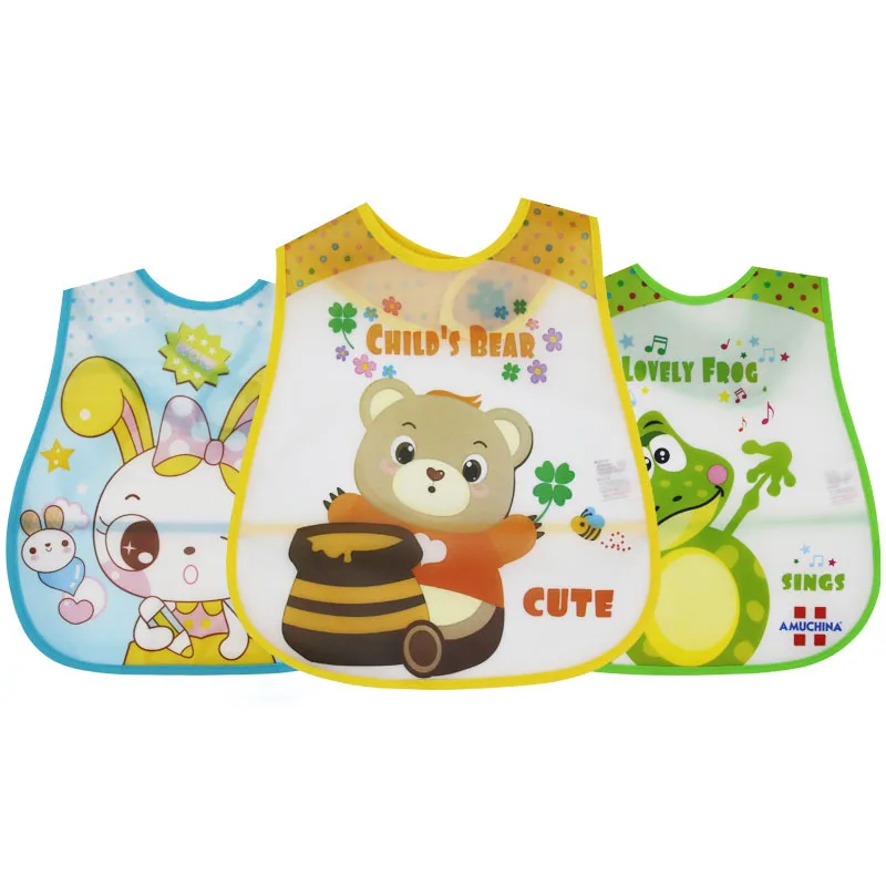 

Hot-selling Multi-graphic Baby Cute Cartoon Portable Easy-to-wash Bib Waterproof Anti-dirty Baby Food Supplement Bib Baby Items