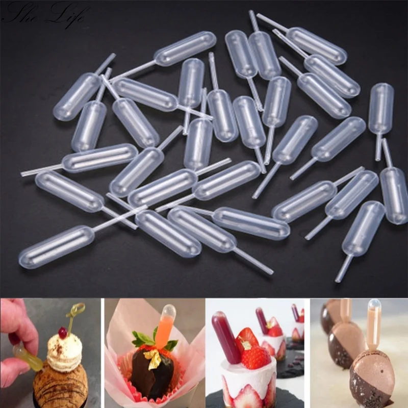 

4ML Pipette Pipette Dropper Disposable Pipette Cupcake Ice Cream Cream Injection For Transfer And Drop Liquid For Laboratory