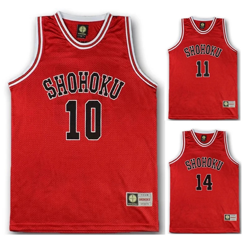 

Anime Shohoku School Basketball Team Jersey 1-15 Cosplay Costume Sakuragi Hanamichi Rukawa Jersey Tops Shirt Sports Wear Uniform