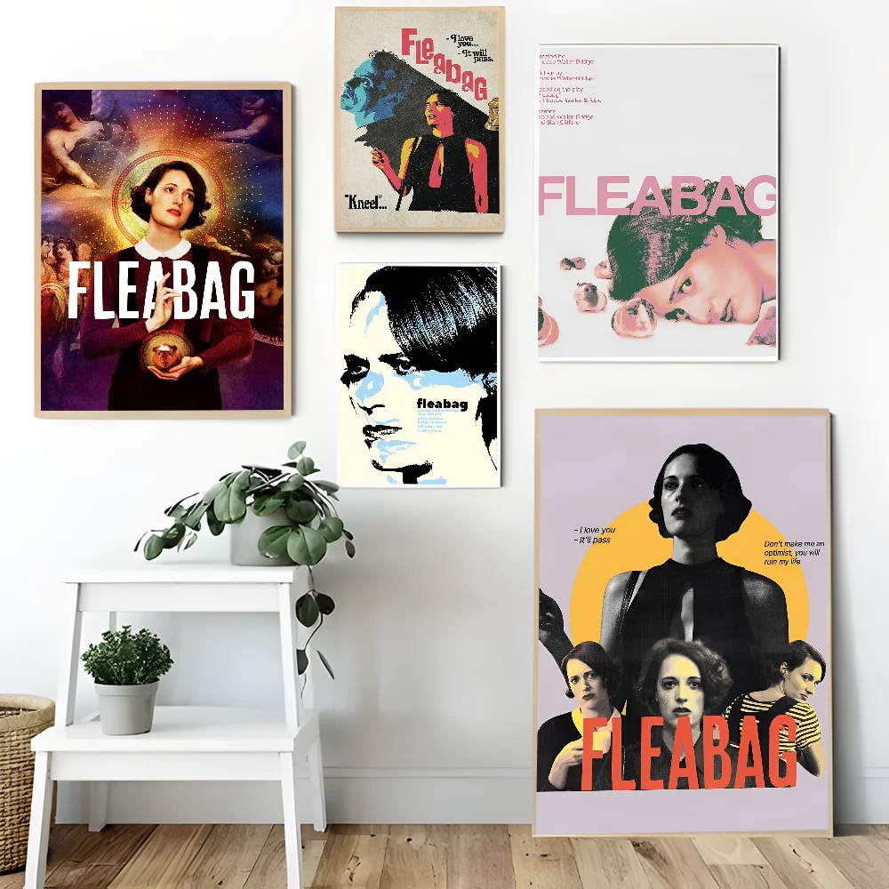 Classic Tv Show F-Fleabag M-Minimalist Self-adhesive Art Poster Whitepaper Prints Posters Artwork Aesthetic Wall Painting